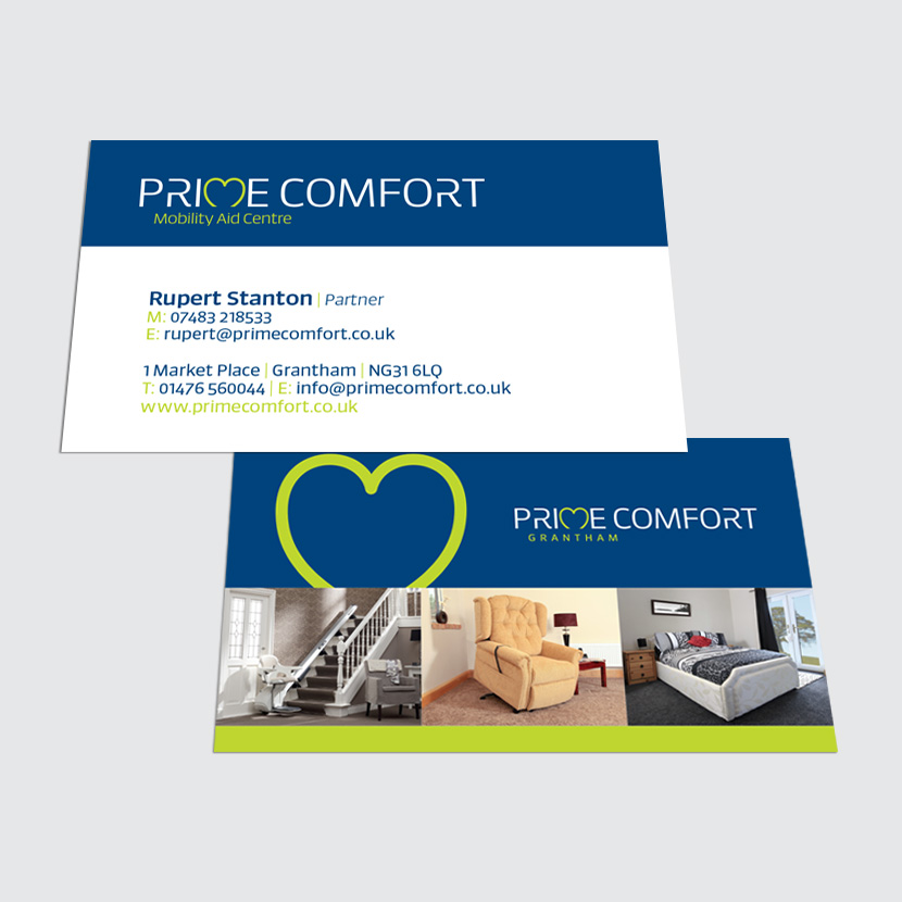 Prime Comfort Double-sided Business Card