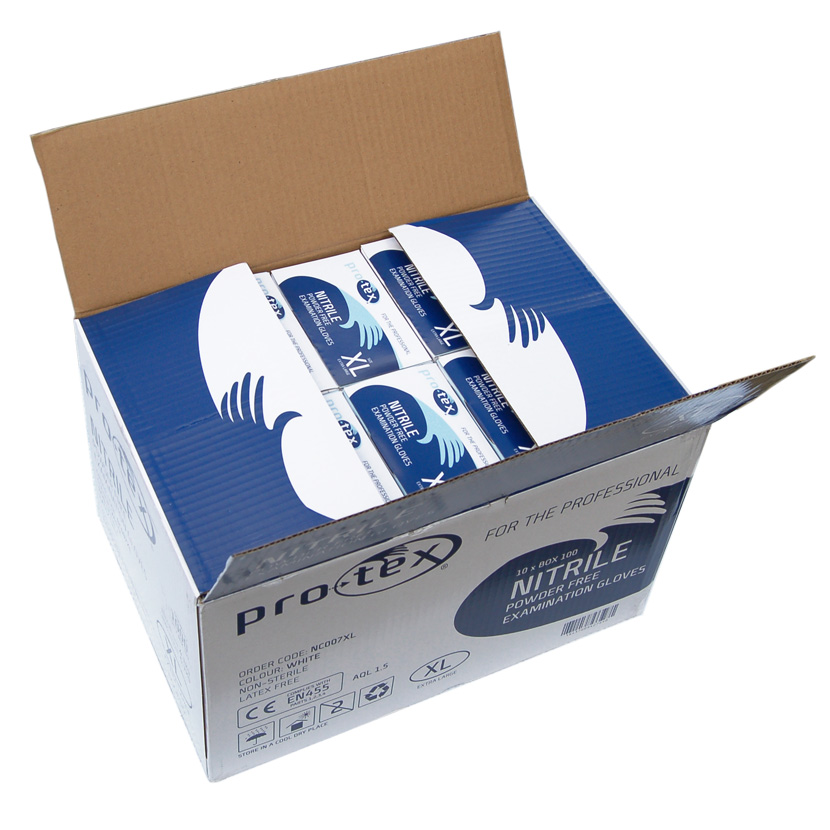 Pro-tex Nitrile Outer Carton inside view